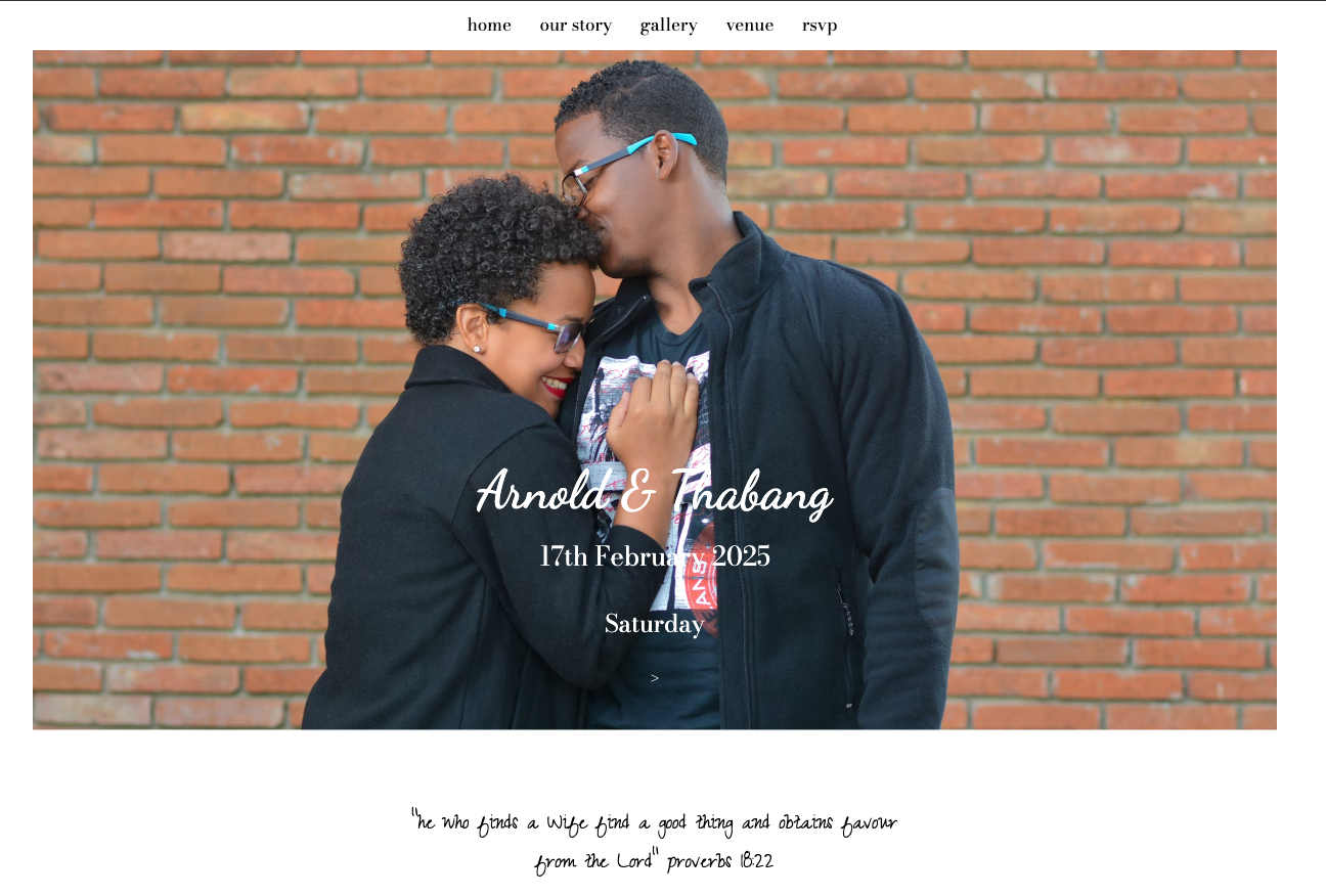 wedding website
